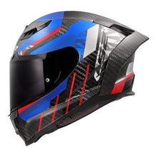 LS2 FF807 Dragon Carbon Trax Helmet - Blue / Red / Carbon 06