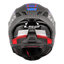 LS2 FF807 Dragon Carbon Trax Helmet - Blue / Red / Carbon 06