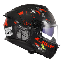 LS2 FF808 Stream II Angry Monkey Helmets - Matte Black / Red 06