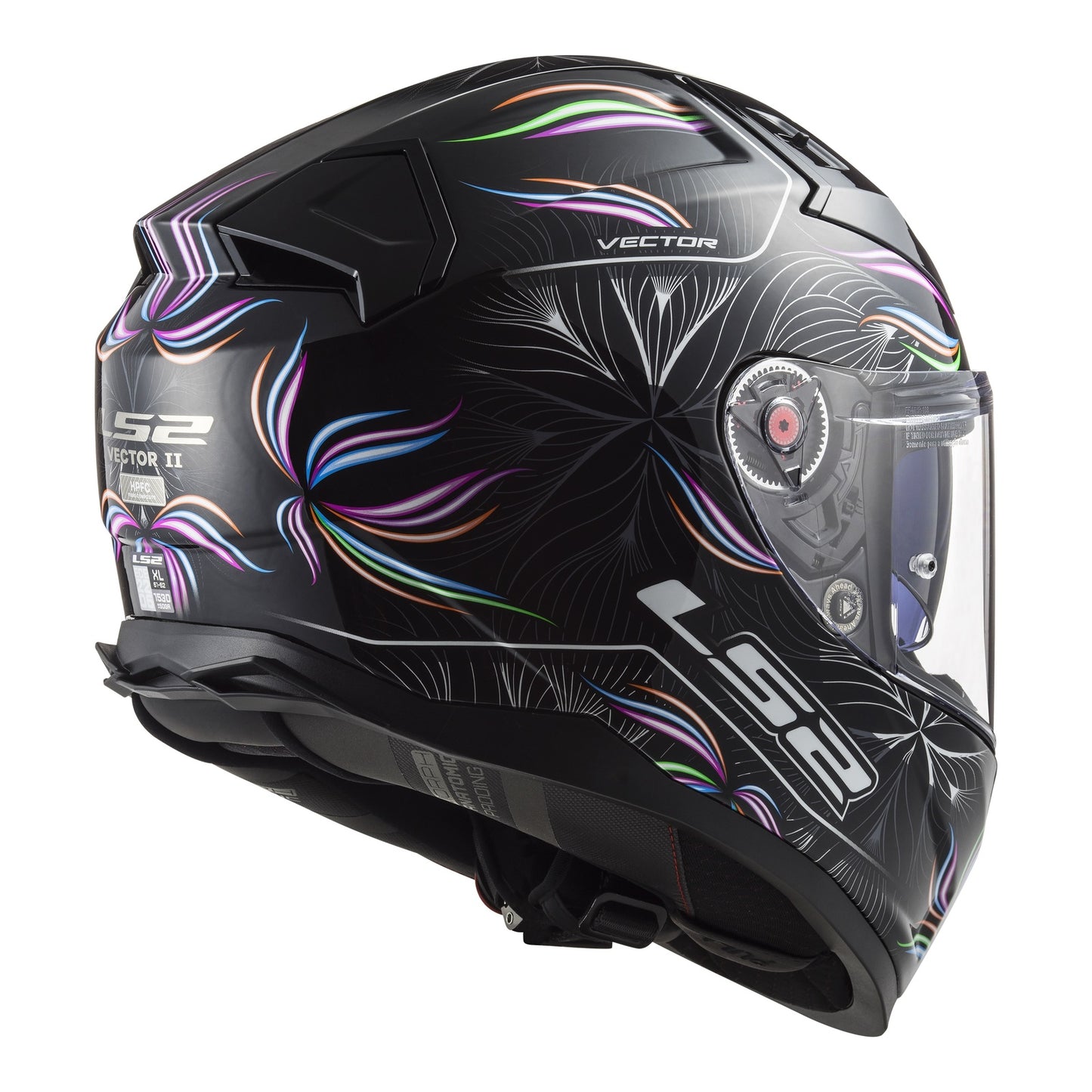 LS2 FF811 Vector II Tropical Helmet - Black / White