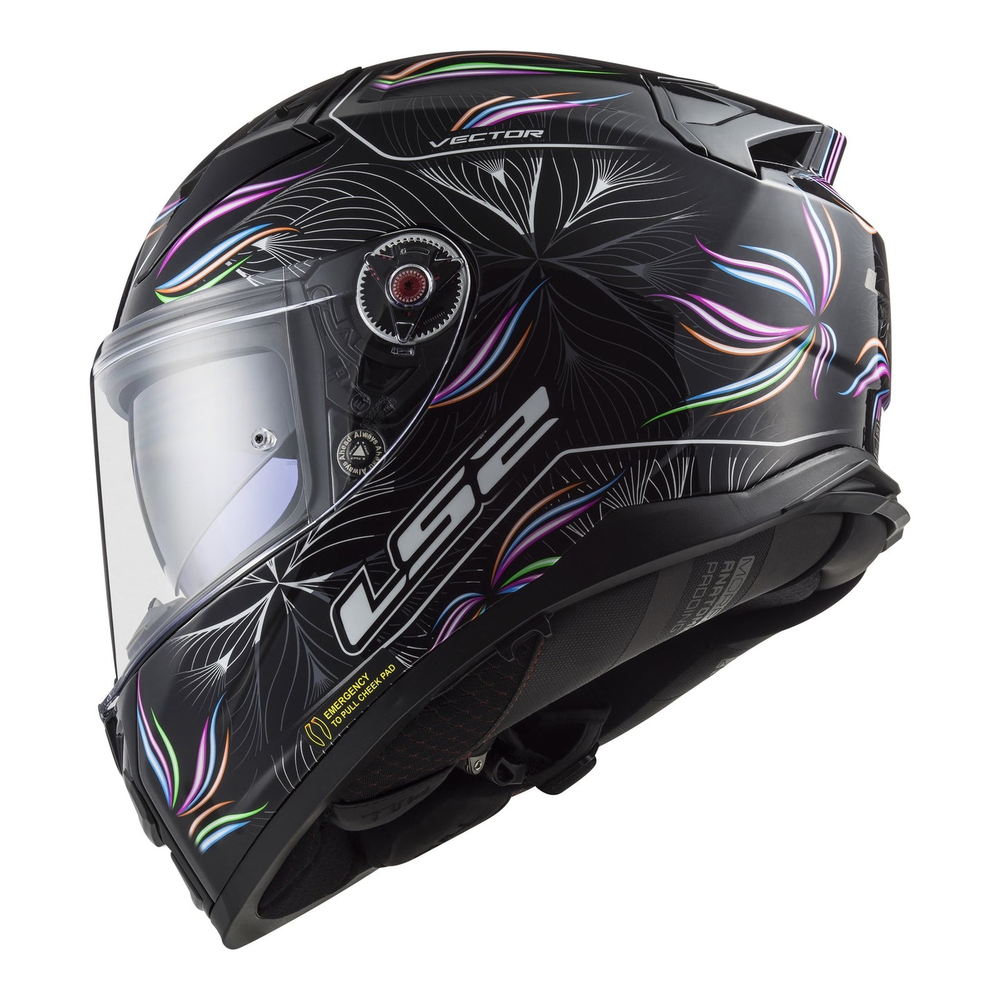 LS2 FF811 Vector II Tropical Helmet - Black / White
