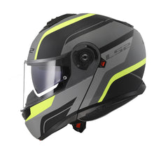 LS2 FF908 Strobe II Monza Flip Front Helmets - Matte Black / Hi-Vis Yellow 06