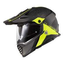 LS2 MX436 PIONEER EVO HELMET - ROUTER MATTE BLACK / HI-VIS Y