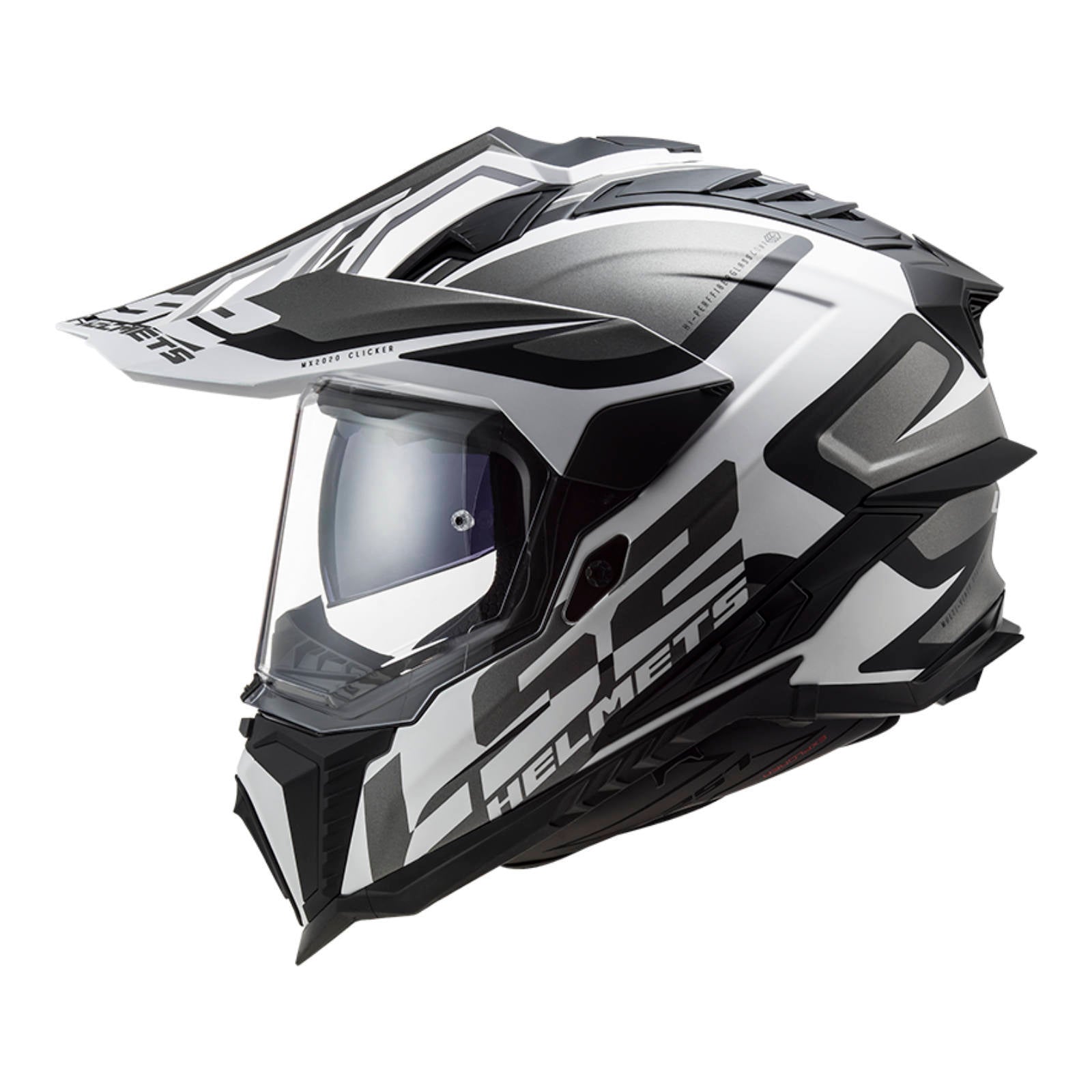 LS2 MX701 Explorer Alter Helmet - Matte Black / White