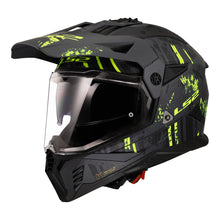LS2 MX702 Pioneer II Crazy - Matte Black / Grey / Hi-Vis Yellow