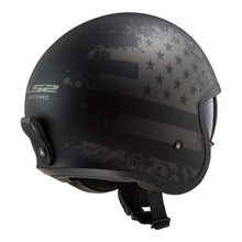 LS2 OF599 Spitfire II Flag Helmet - Matte Black 06