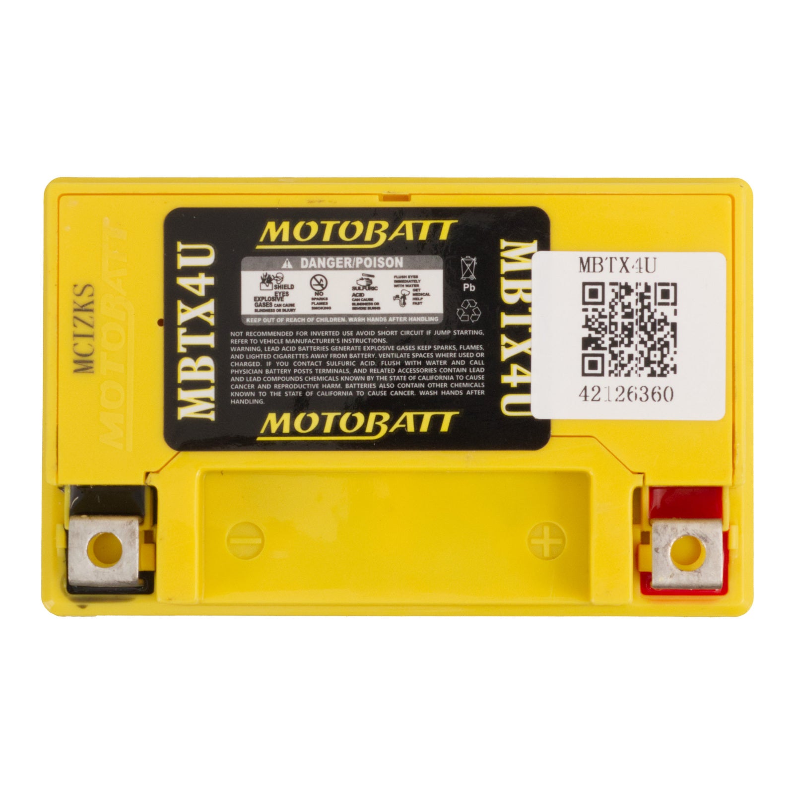Motobatt Battery Quadflex AGM - MBTX4U