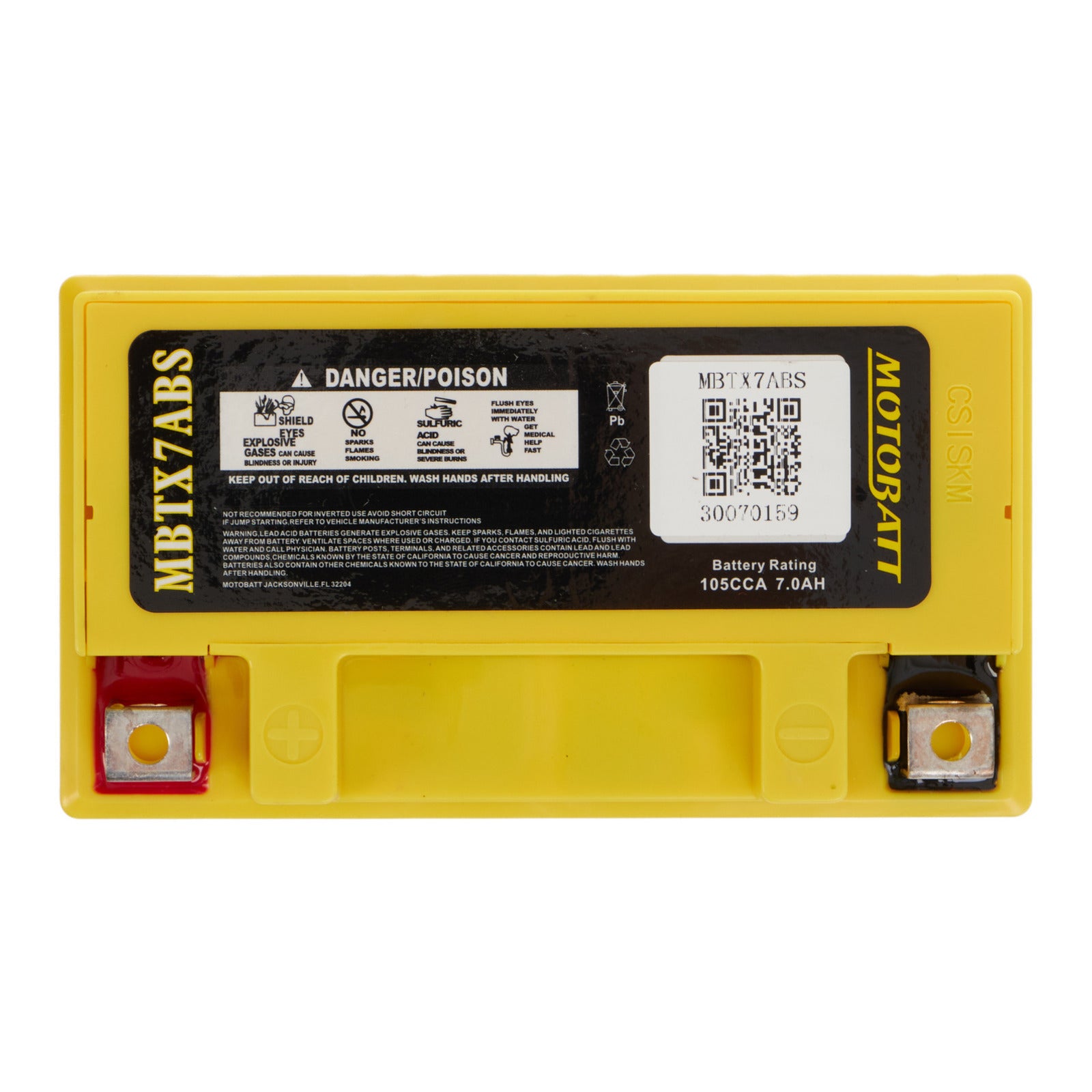 Motobatt Battery Quadflex AGM - MBTX7A-BS
