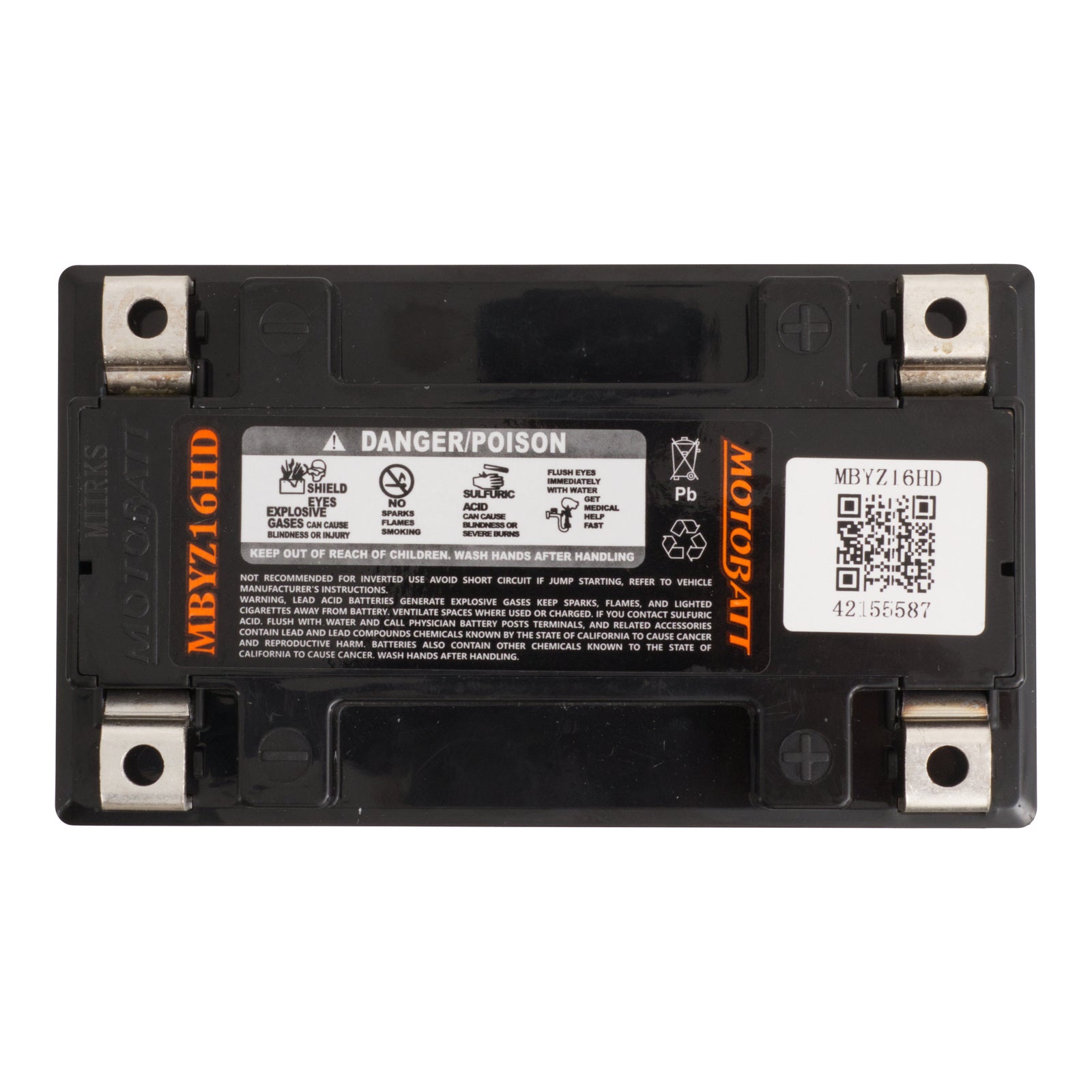 Motobatt Battery Quadflex AGM - MBYZ16HD