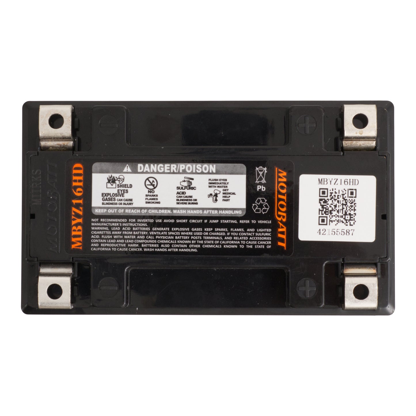 Motobatt Battery Quadflex AGM - MBYZ16HD