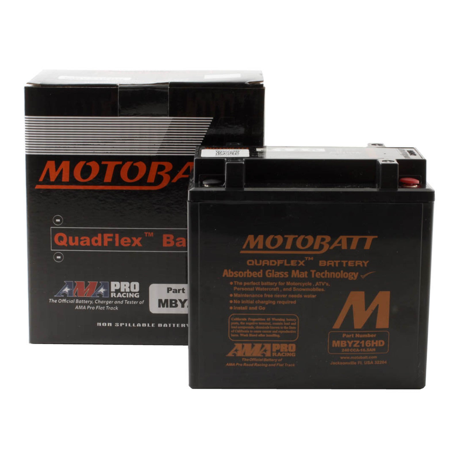 Motobatt Battery Quadflex AGM - MBYZ16HD