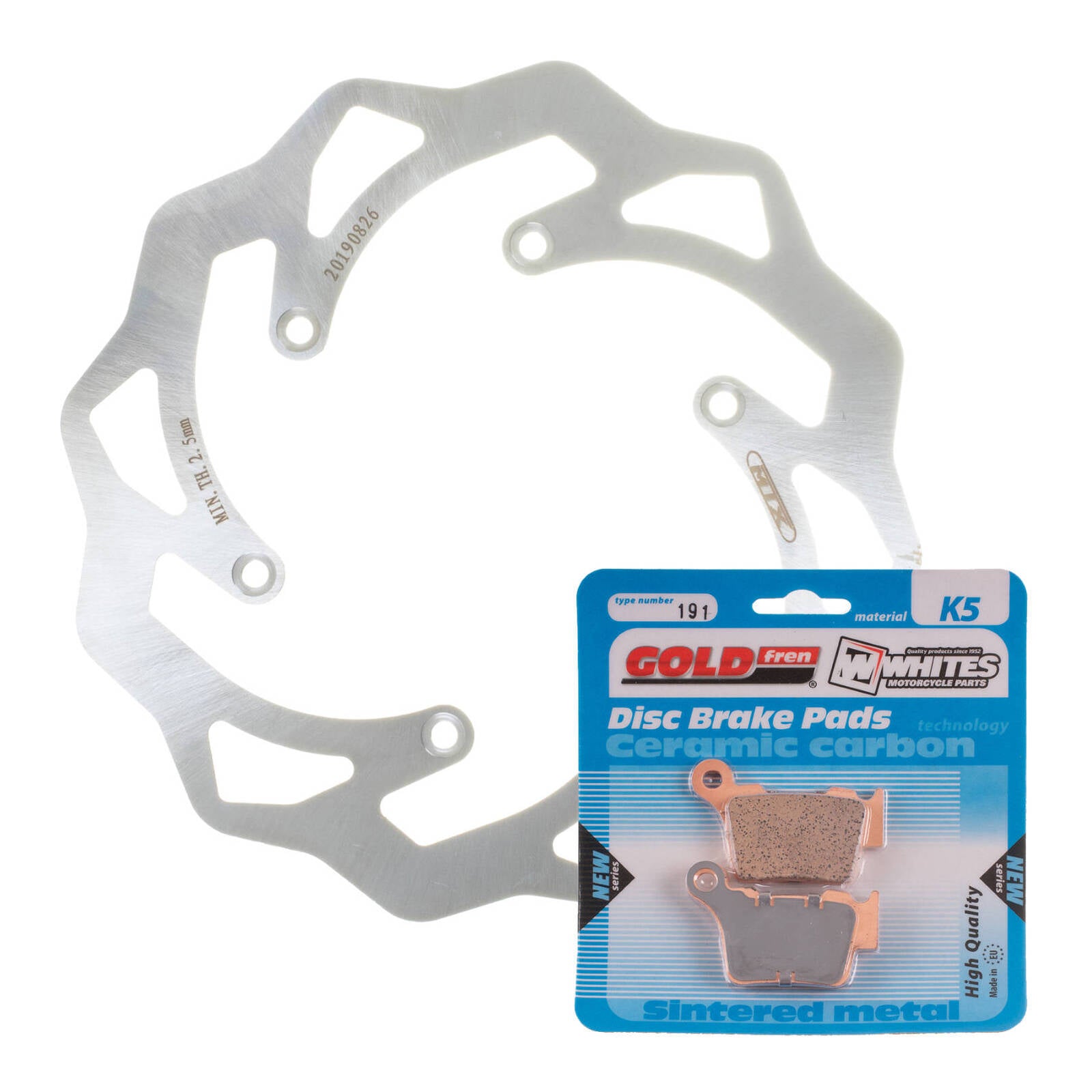 Brake Disc & Pad Rear Kit - Husqvarna TE300 '14-'17 - Wave