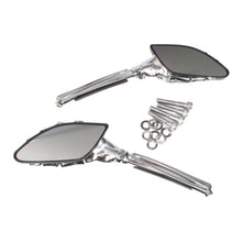 Whites Mirror - Universal Skeleton Hand Chrome / Black Harley (Pair)