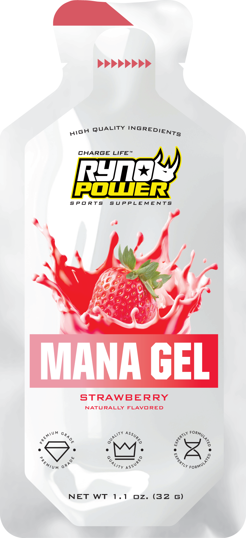 Ryno Power Performance Gel Single Strawberry