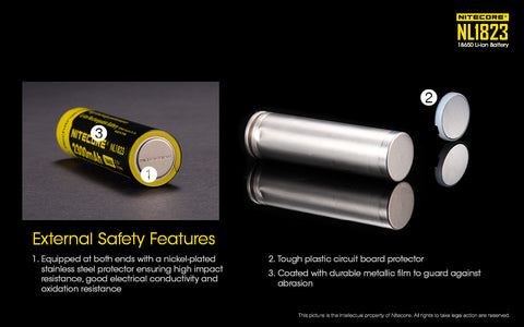 Nitecore Li Ion Rechargeable Battery 18650 (3.7v / 2300m Ah)