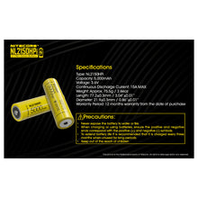 Nitecore 21700i Rechargeable Battery 3.6 V 5000 Mah