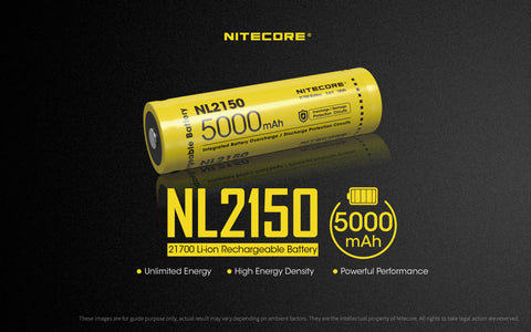 Nitecore 5000 Mah Rechargeable 21700 Li Ion Battery