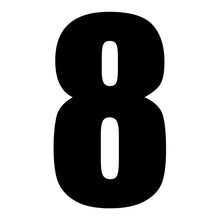 Whites Race Number - Black #8 (10 Pack)