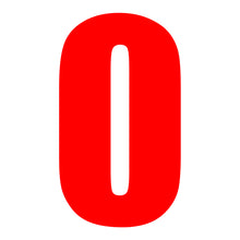 Whites Race Number - Red #0 (10 Pack)