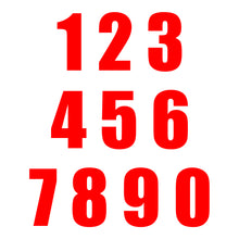 Whites Race Number - Red #7 (10 Pack)