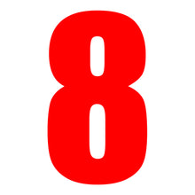 Whites Race Number - Red #8 (10 Pack)