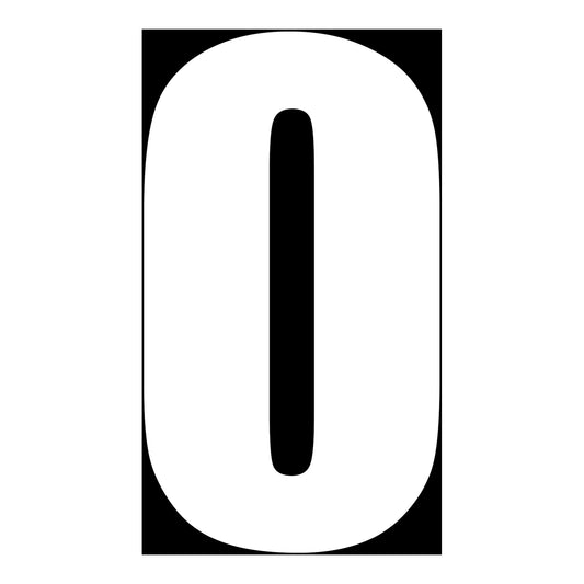 Whites Race Number - White #0 (10 Pack)