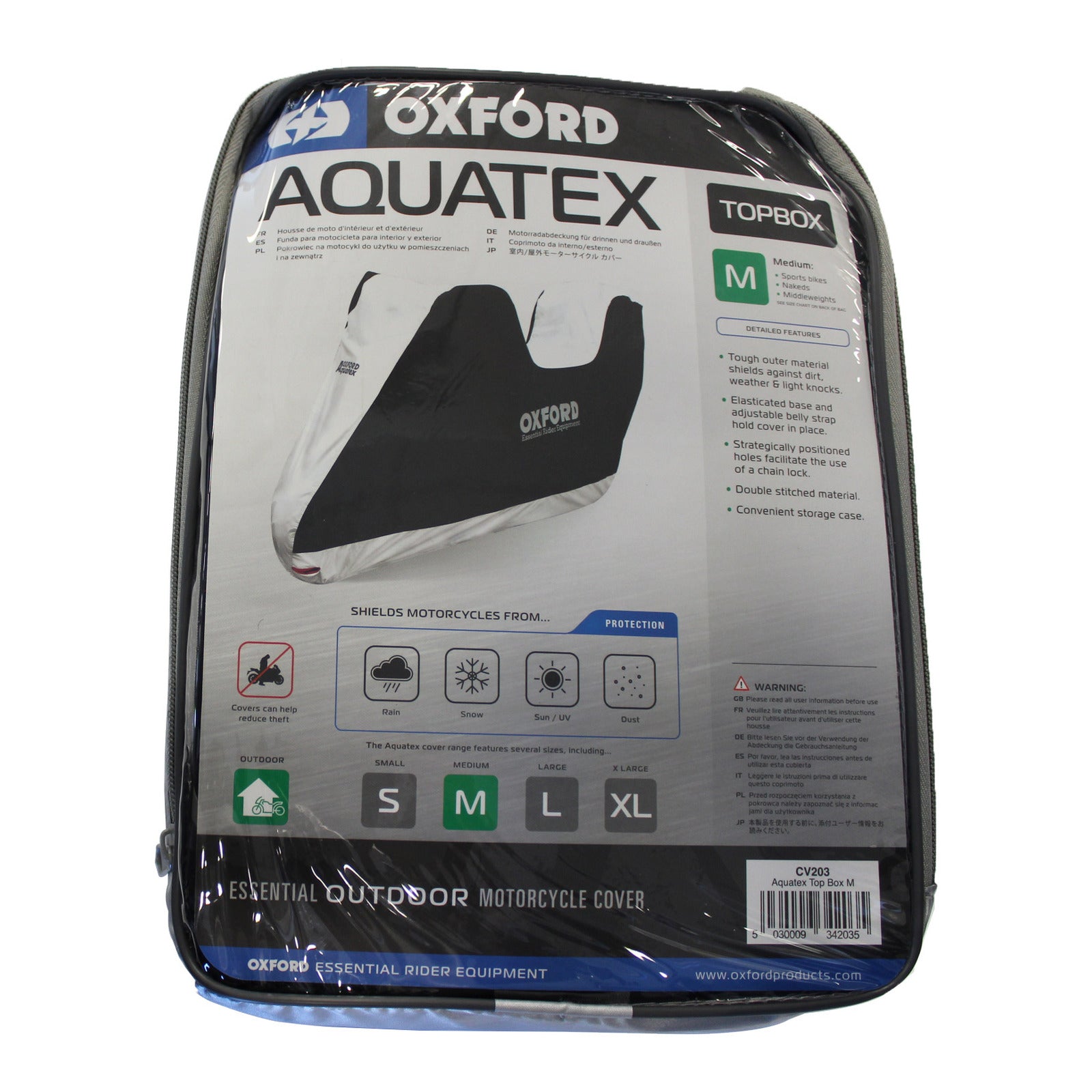 Oxford Aquatex Motorcycle Cover - Top Box