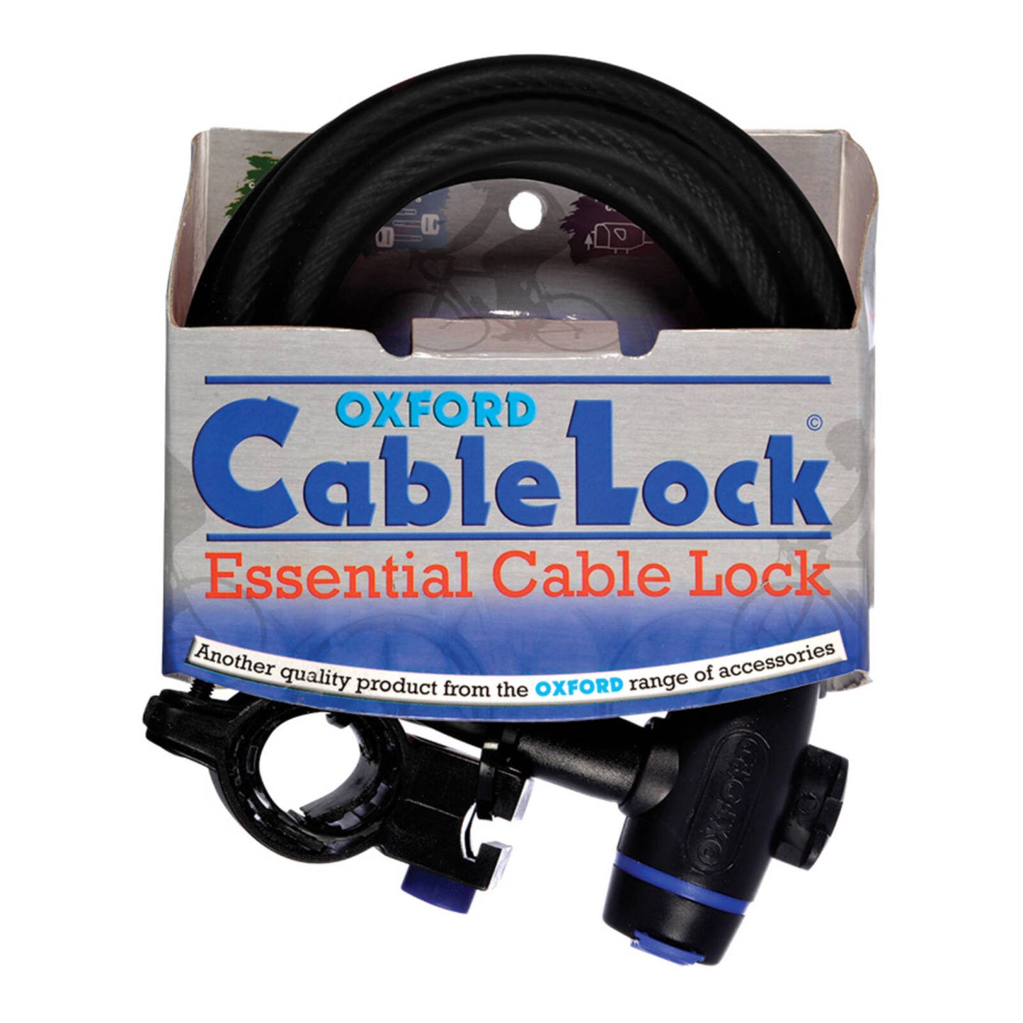 Oxford Cable Lock - 1.8m x 12mm (Smoke)