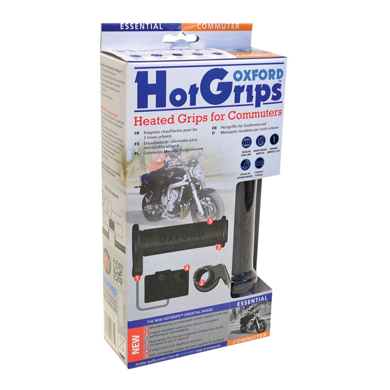 Oxford Hot Grips Commuter with Hi/Low Switch