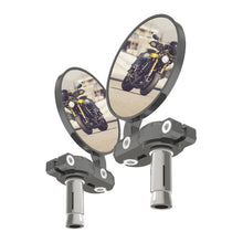 Oxford Bar End Mirrors - Silver (Pair)