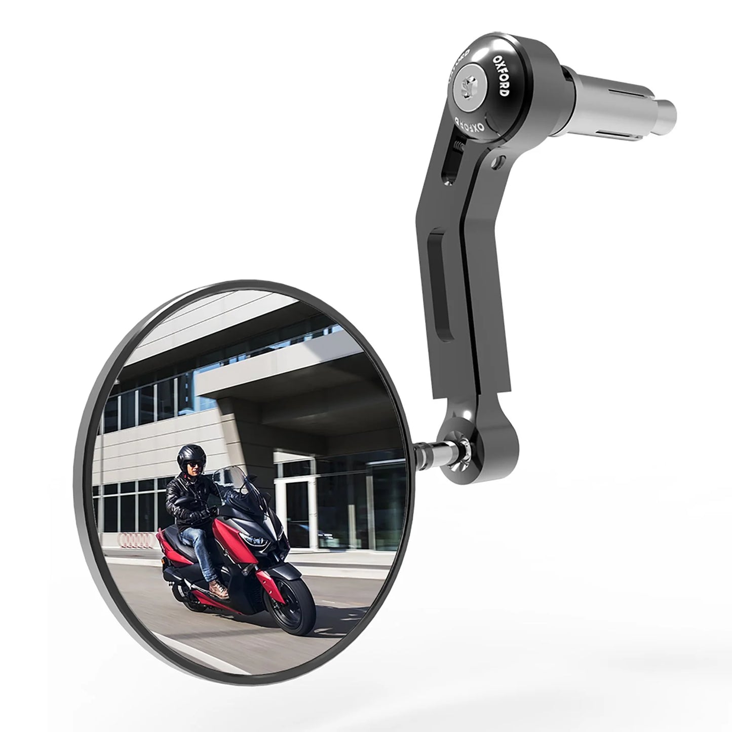 Oxford Premium Bar End Mirror Left - Black