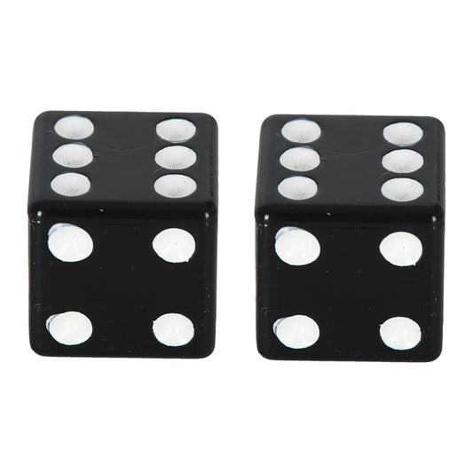 Oxford Lucky Dice Valve Caps - Black (Pair)