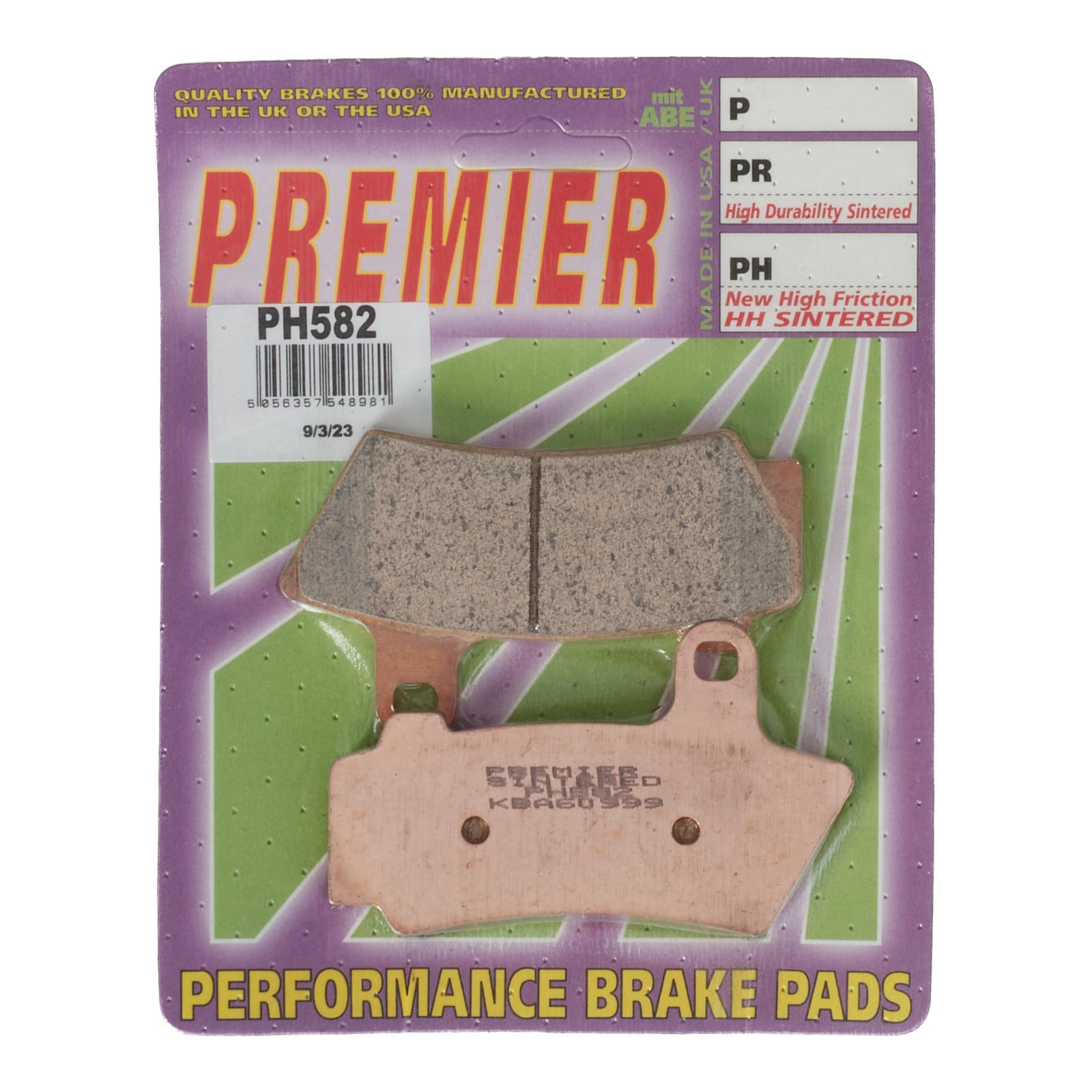 Premier Sintered Hi-Performance Brake Pads - BMW (PH582)