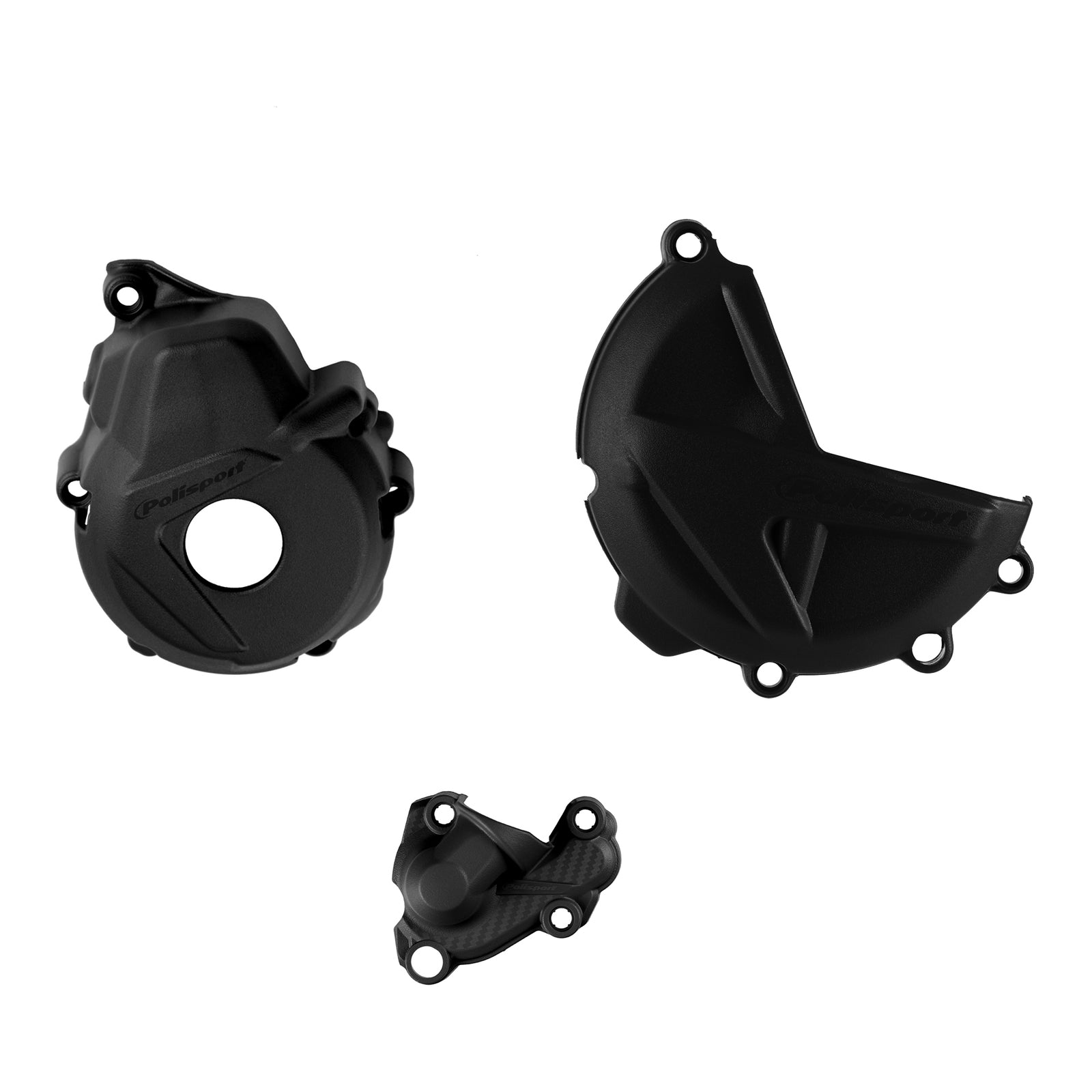 Polisport 91004 Clutch & Ignition Switch Cover Kit - Black, Fits Select Dirt Bikes & ATVs