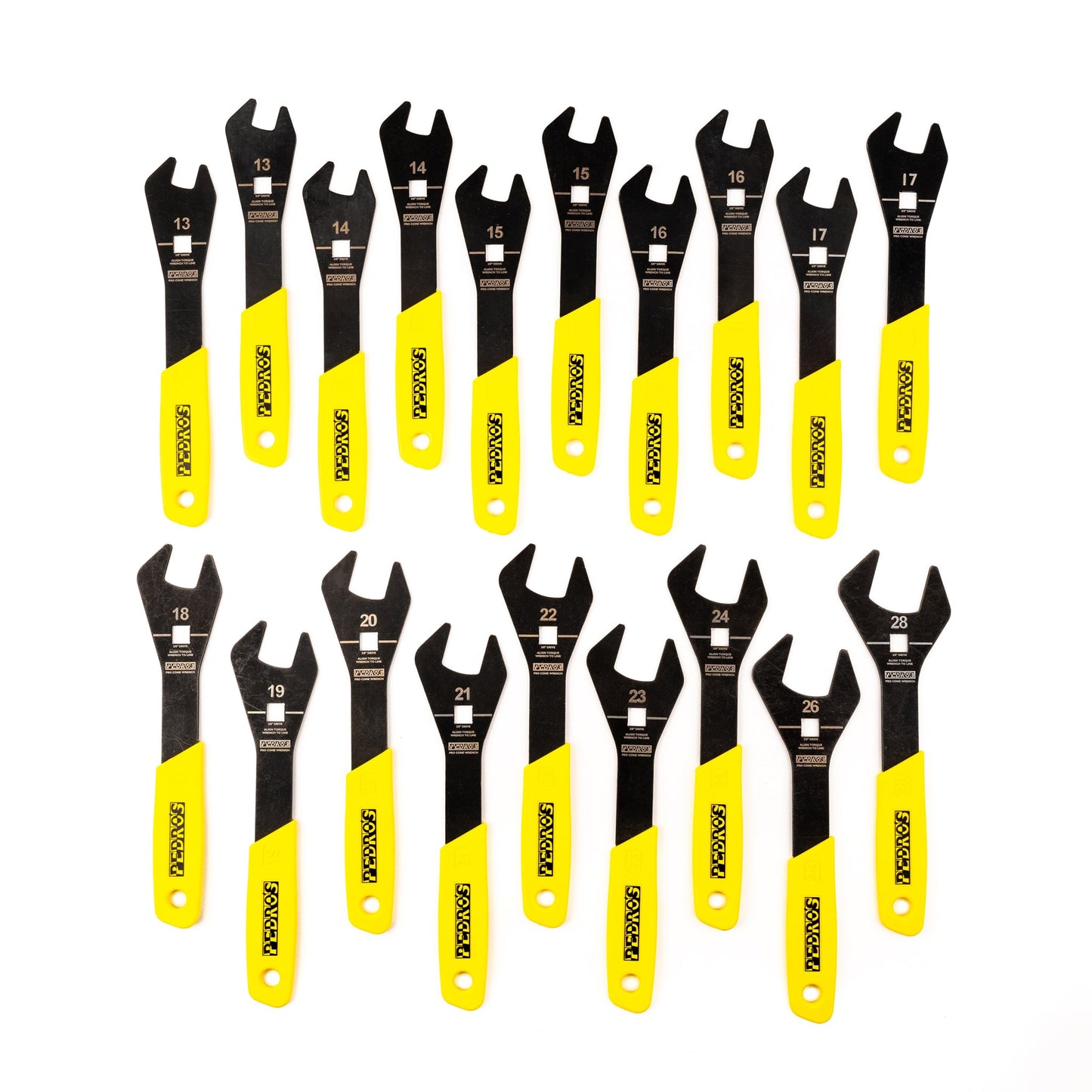 Pedro's Pro Cone Wrench Set - 19-Piece, 13-28mm, 3/8in Drive