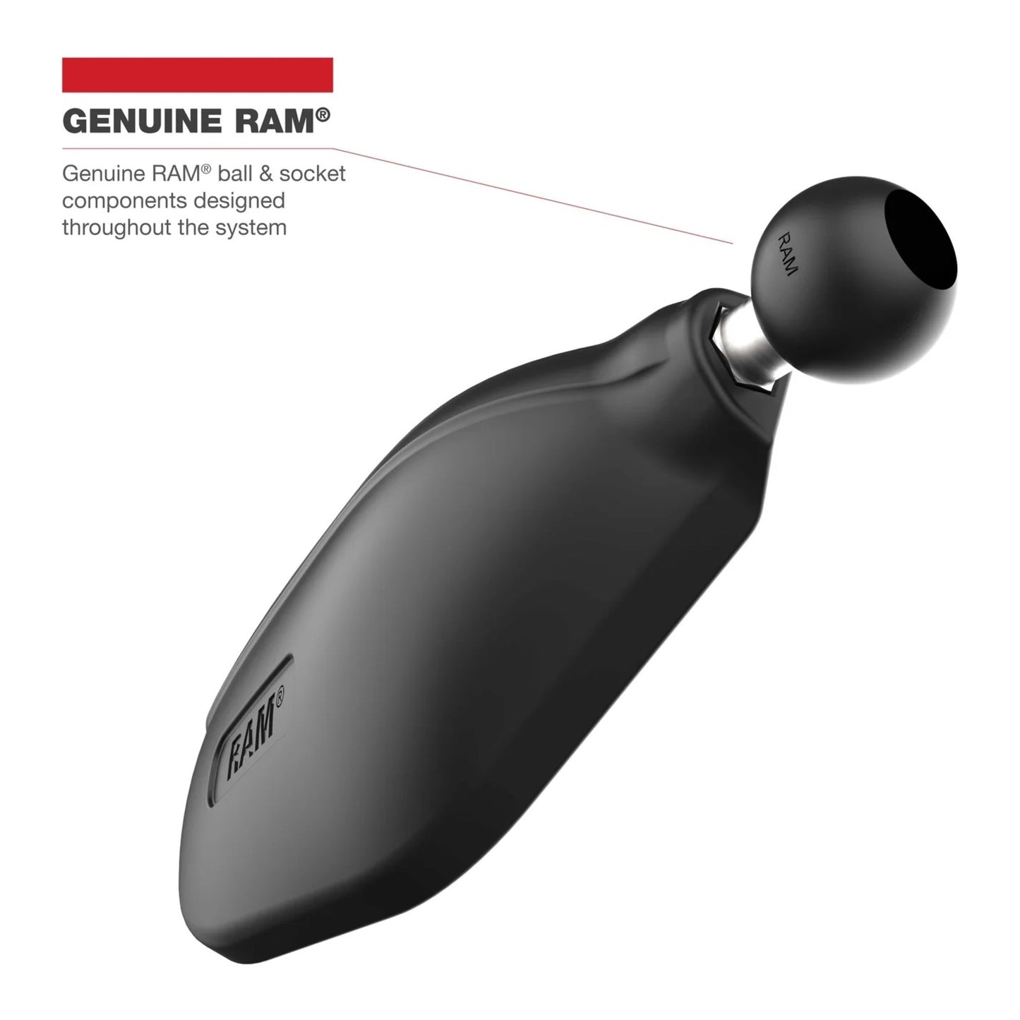 RAM Tough-Mirror Left with Ball