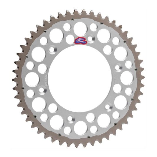 Renthal Sprocket Twinring Silver 47T Bi-metal Grooved Packaged