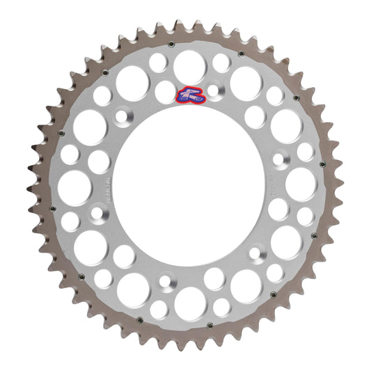 Renthal Sprocket Twinring Silver 48T Bi-metal Grooved