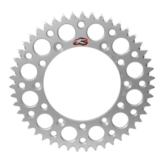 Renthal Sprocket Rear Silver 41T Alloy 7075 T6 Grooved Kawasaki