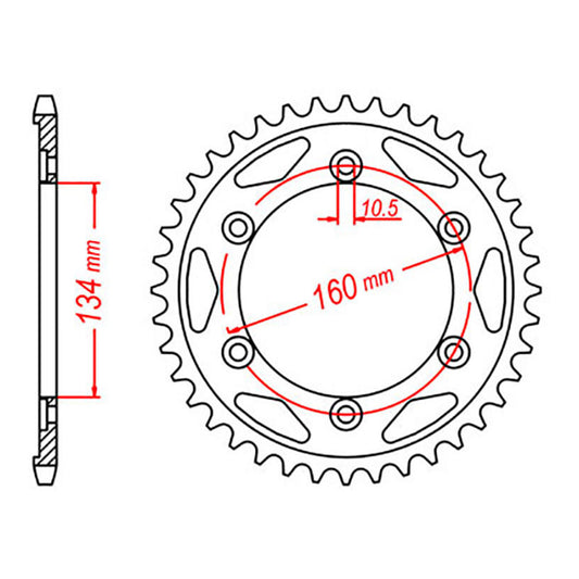 RK 1308 Alloy Rear Sprocket #520