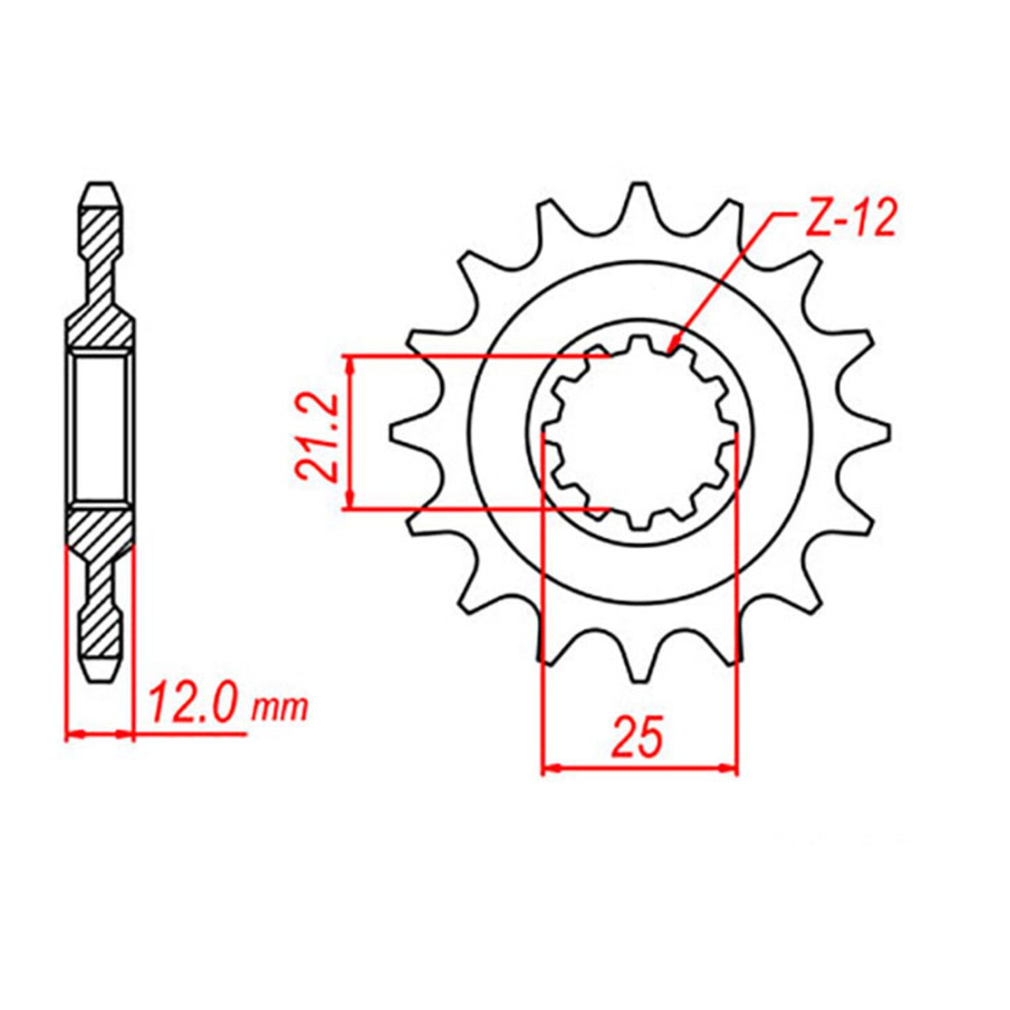 RK 823 Steel Front Sprocket #520