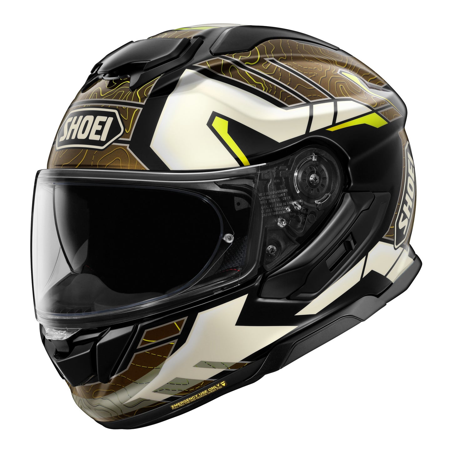 Shoei GT-Air 3 Hike TC11 - White / Brown / Hi-Vis Yellow