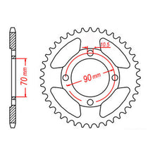 Sprocket Kit Honda CT110 - Single ratio/70mm Cntr (X) - 428H 15/45