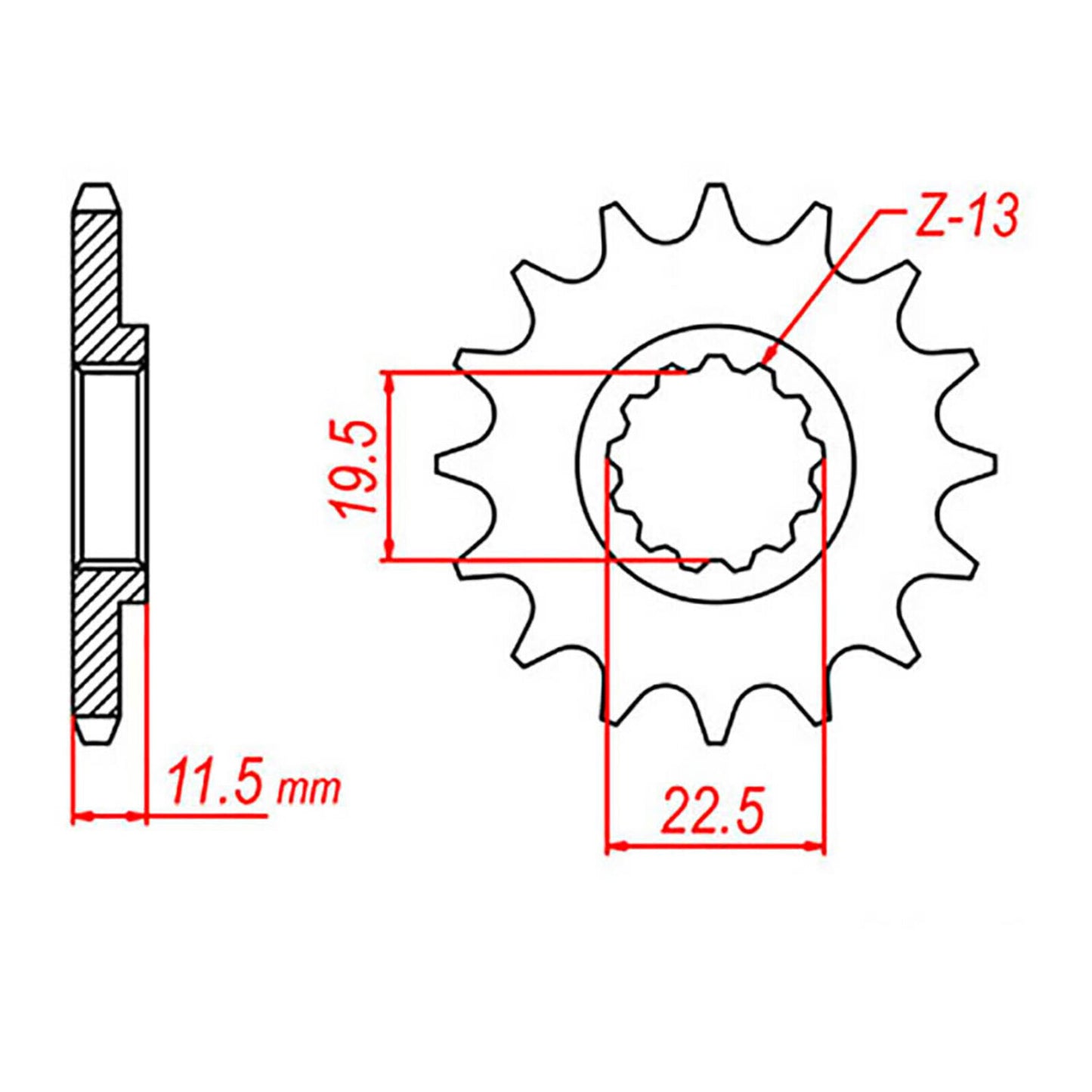 SPKT KIT DRZ125 / KLX125 Big Whl - 428KRO 14/57