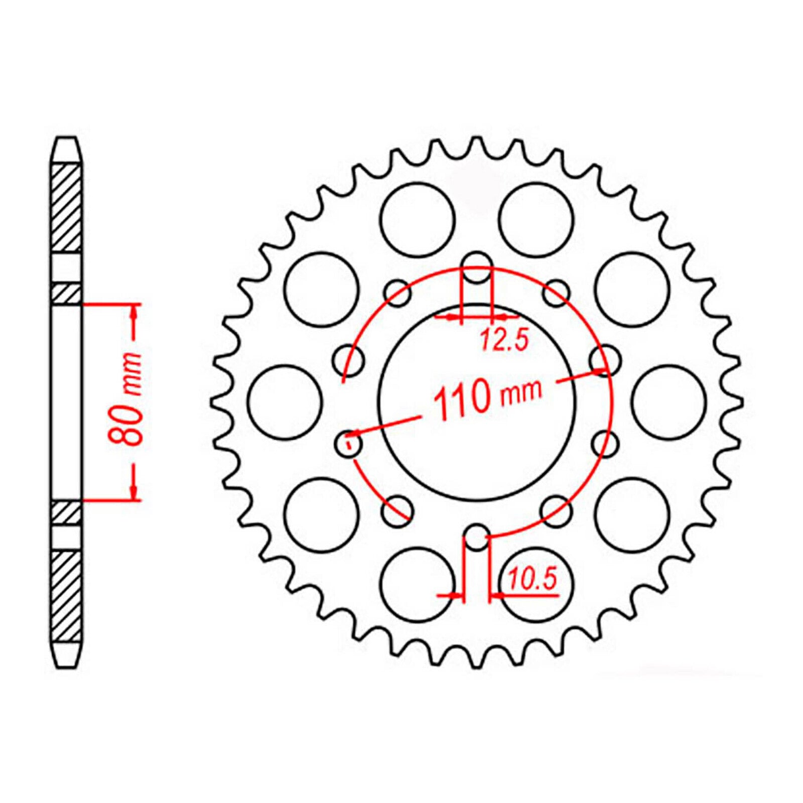 Sprocket Kit Triumph Speed Triple '94-'96 (Double Side Side-arm) - 530XRE 17