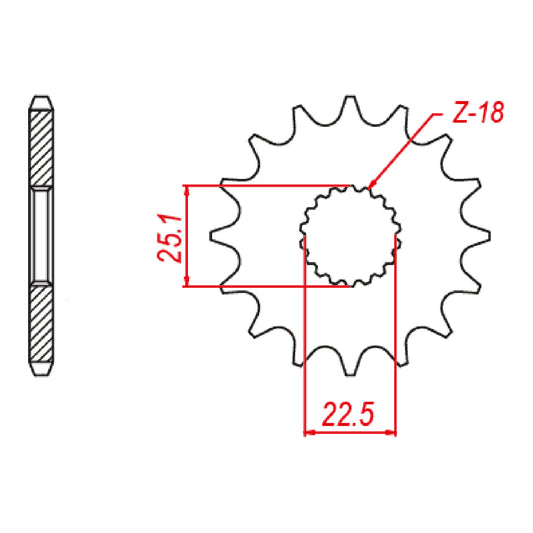 MTX 1185 Steel Front Sprocket #520