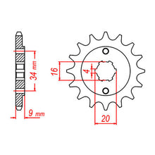 MTX 1554 Steel Front Sprocket #520