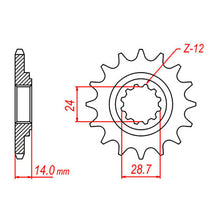 MTX 1529 Steel Front Sprocket #530