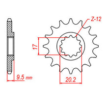 MTX 1907 Steel Front Sprocket #428