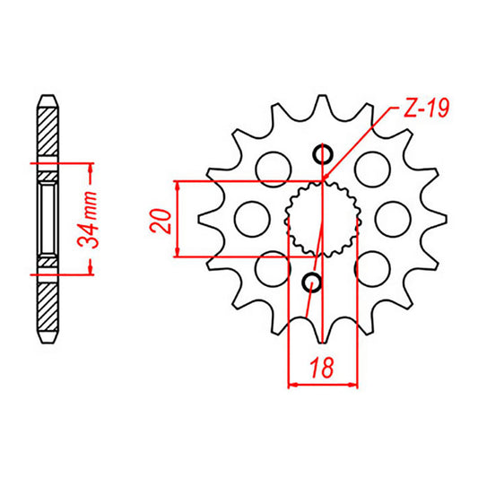 MTX 1310 Steel Front Sprocket #420